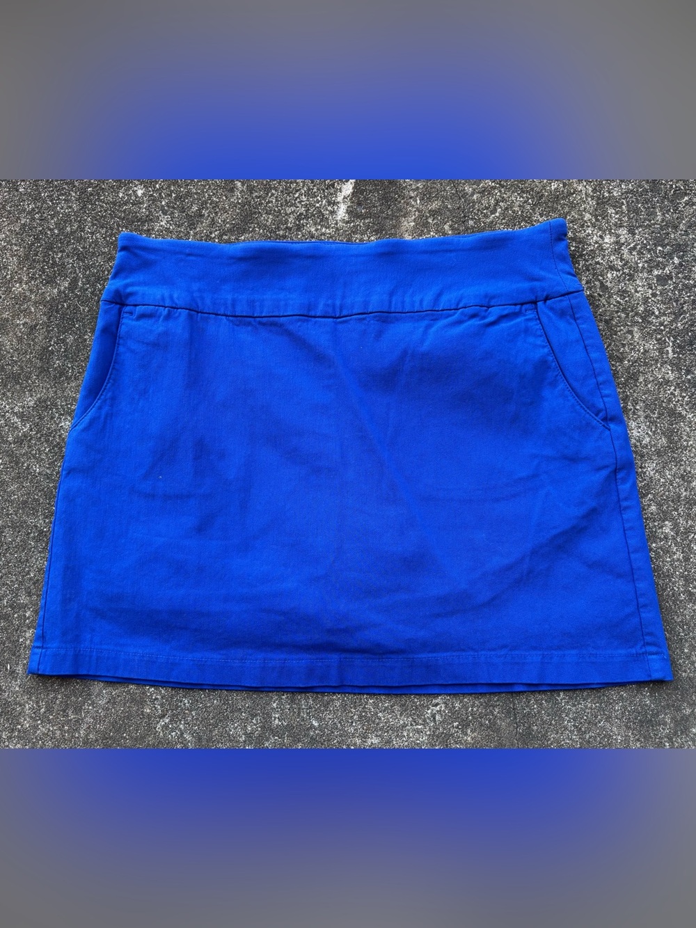 Attyre Royal Blue Casual Mini Skirt